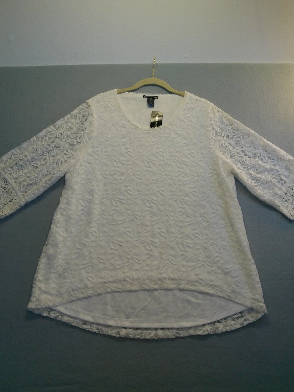 Lace Pullover Lauren Michelle Womens Size XL